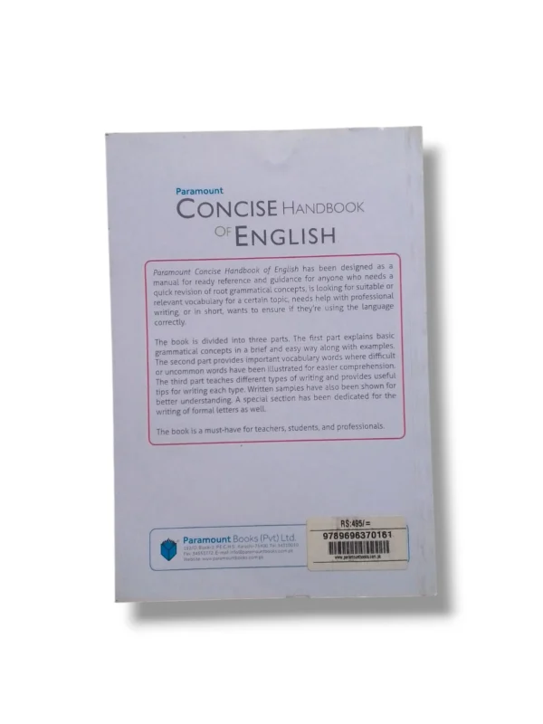 Student studying with Paramount Concise Handbook of English