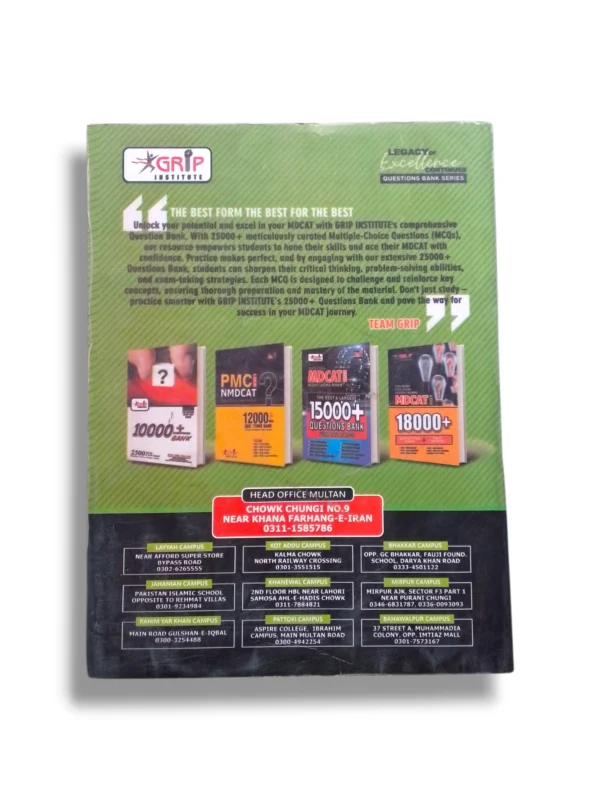 Student preparing with MDCAT Question Bank Grip